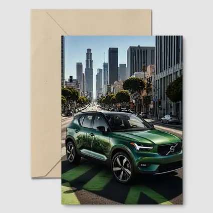 Volvo XC40 Green SUV Los Angeles Street