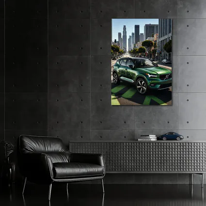 Volvo XC40 Green SUV Los Angeles Street