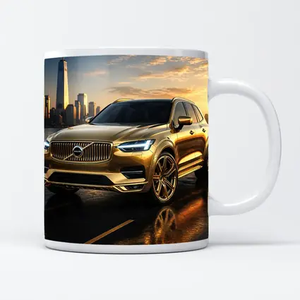 Volvo XC60 Gold City Skyline Sunset