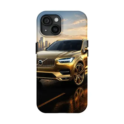 Volvo XC60 Gold City Skyline Sunset