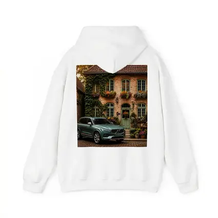 Volvo XC90 Parked Outside Charming Brick House