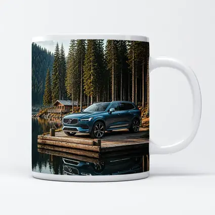 Volvo XC60 Parked on Lakeside Forest Dock