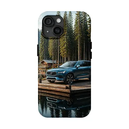 Volvo XC60 Parked on Lakeside Forest Dock