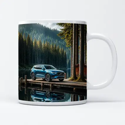 Volvo XC60 Parked By Mountain Lake