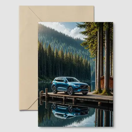 Volvo XC60 Parked By Mountain Lake