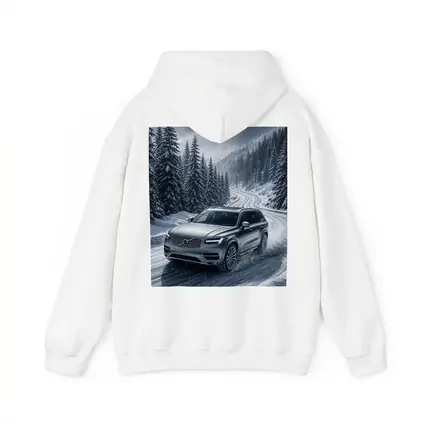 Volvo XC90 SUV Drifting Snowy Mountain Road