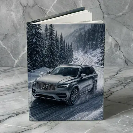 Volvo XC90 SUV Drifting Snowy Mountain Road