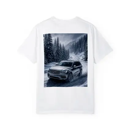 Volvo XC90 SUV Drifting Snowy Mountain Road