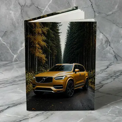 Volvo XC90 Gold SUV Forest Road