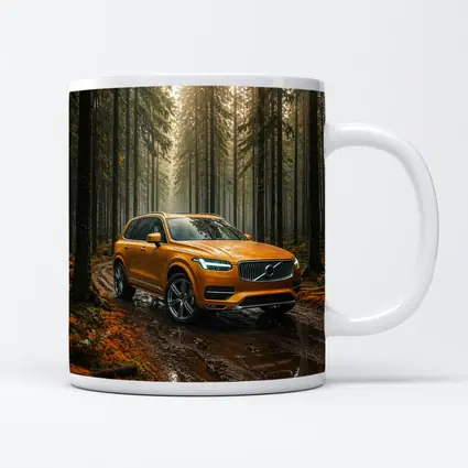 Volvo XC90 SUV Wet Forest Trail