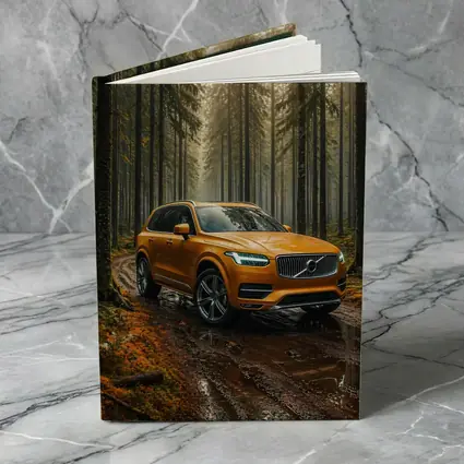 Volvo XC90 SUV Wet Forest Trail