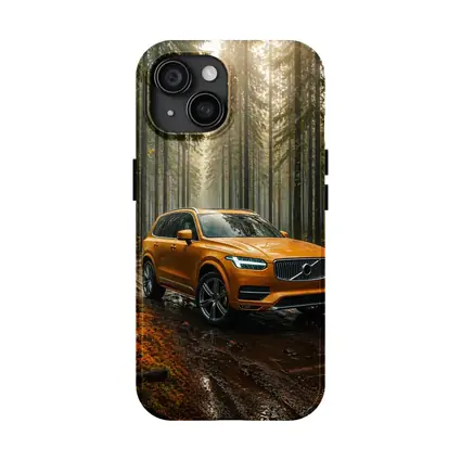 Volvo XC90 SUV Wet Forest Trail