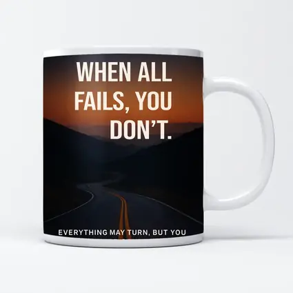 Mindset Quote Road Sunset Motivational Art