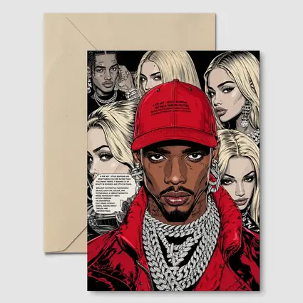 Urban Pop Art Comic Style Hip Hop Portrait