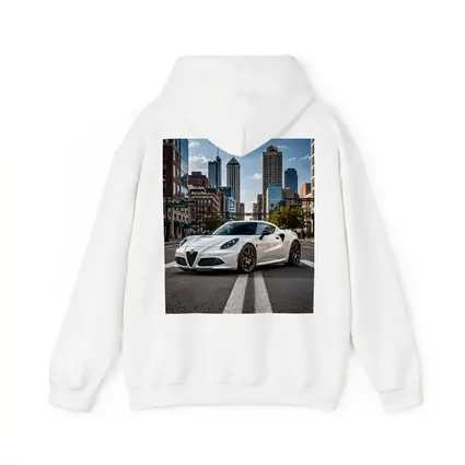 White Alfa Romeo 4C City Street