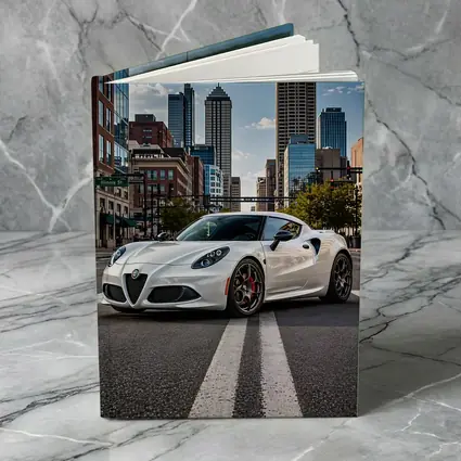 White Alfa Romeo 4C City Street