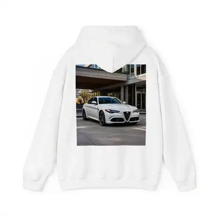Alfa Romeo Giulia White Urban Architecture Setting