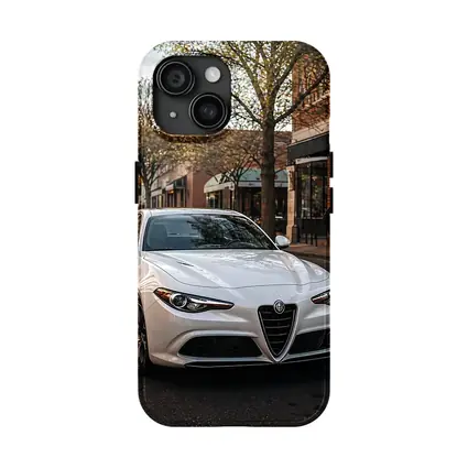 Alfa Romeo Giulia White Urban Street Scene