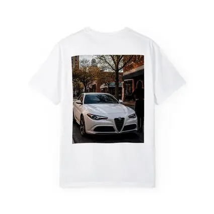Alfa Romeo Giulia White Urban Street Scene