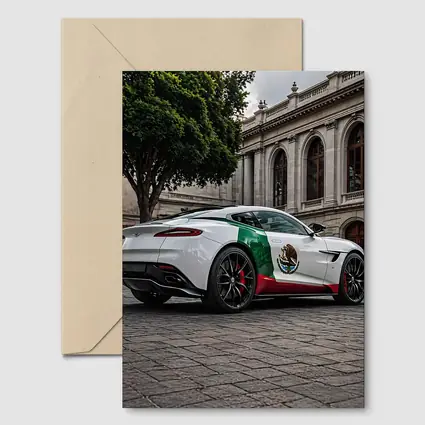 Aston Martin DB11 Mexican Flag Urban Plaza