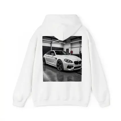 White BMW M6 Parked in Garage