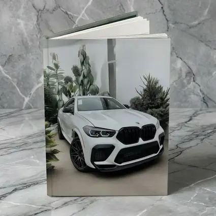 BMW X6 M White SUV Plants Background