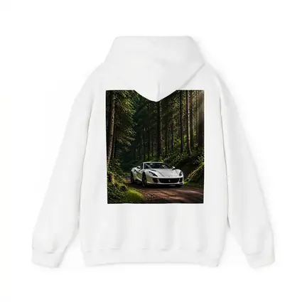 White Ferrari 812 Superfast Forest Road