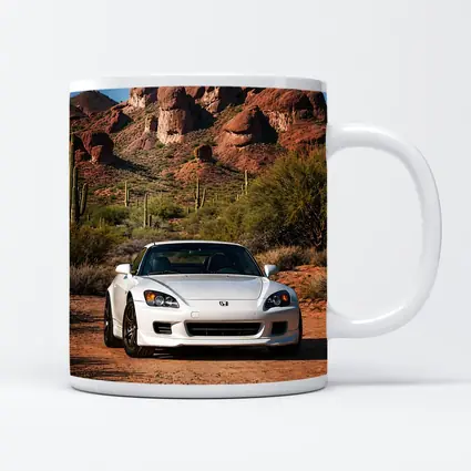 Honda S2000 White Desert Rock Background