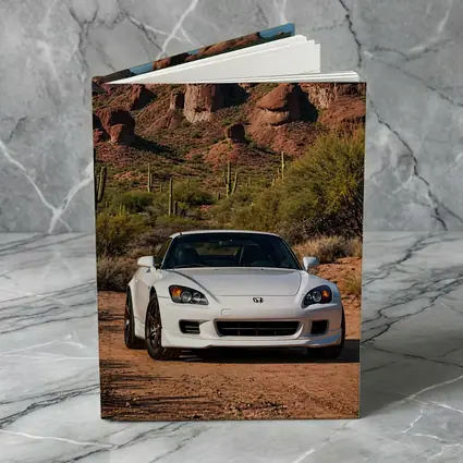 Honda S2000 White Desert Rock Background