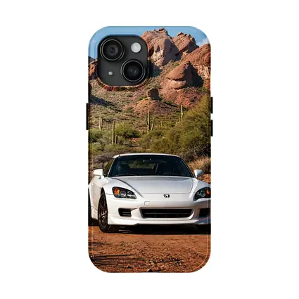 Honda S2000 White Desert Rock Background