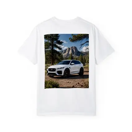 White Jaguar F-Pace SVR Mountain Forest Setting