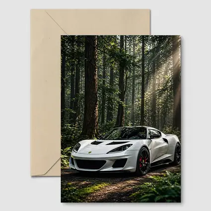 White Lotus Evora Sports Car Forest