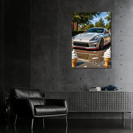 Nissan 370Z Silver Sports Car Sunny Day