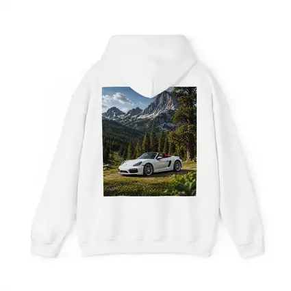 White Porsche Boxster Mountain Forest Setting