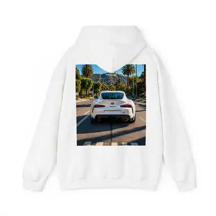 White Toyota Supra Hollywood Los Angeles Street