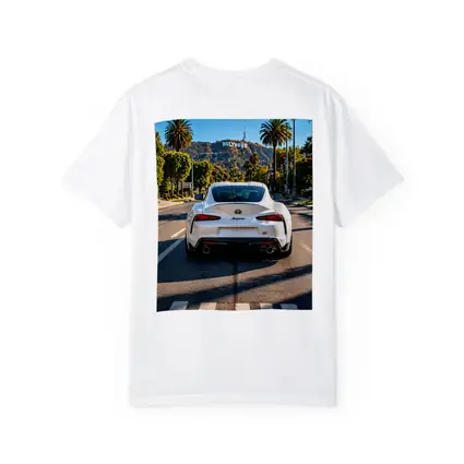 White Toyota Supra Hollywood Los Angeles Street