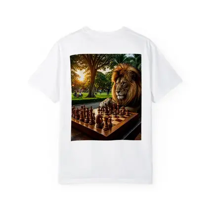 Lion Playing Chess in Sunny Park