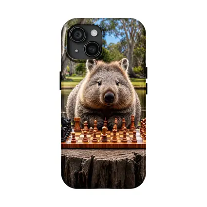 Wombat Playing Chess Outdoors Park Setting