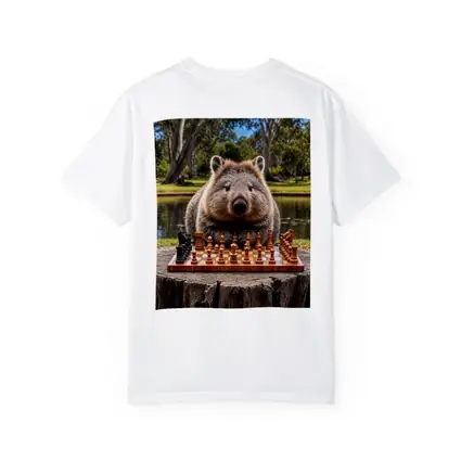 Wombat Playing Chess Outdoors Park Setting
