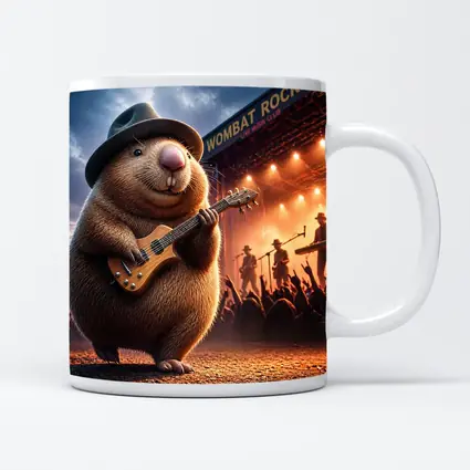 Wombat Rocker Playing Guitar Live Music Club