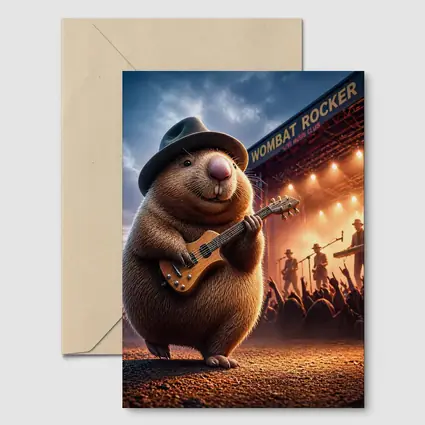 Wombat Rocker Playing Guitar Live Music Club