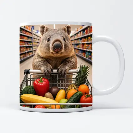 Wombat Shopping Fresh Vegetables Grocery Store