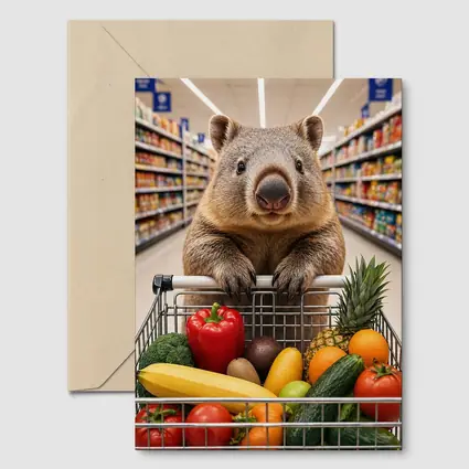 Wombat Shopping Fresh Vegetables Grocery Store