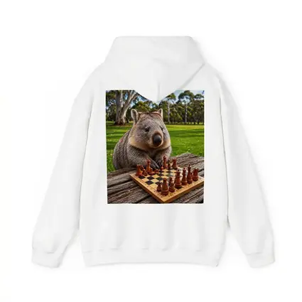 Wombat Playing Chess in Australian Park