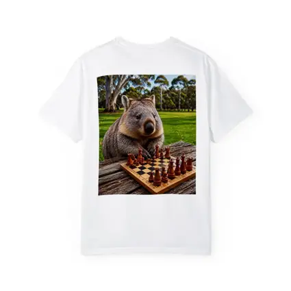 Wombat Playing Chess in Australian Park