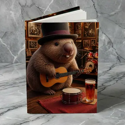Wombat Playing Guitar Blues Music Club