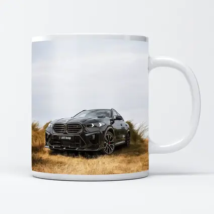 BMW X6M Black SUV Grass Field