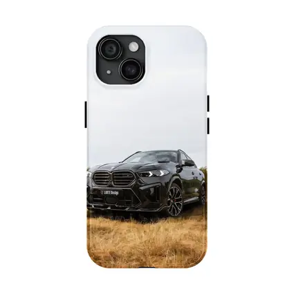 BMW X6M Black SUV Grass Field
