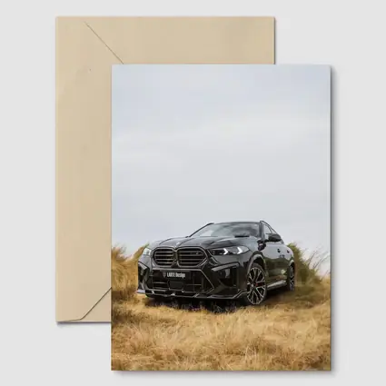 BMW X6M Black SUV Grass Field