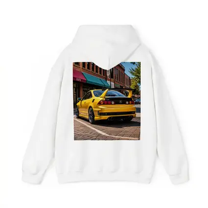 Yellow Acura Integra Type R Downtown Street